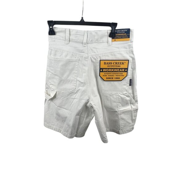 Bass Creek Outfitters Men's White Stretch Carpenter Shorts 30 Outdoor Workwear - Picture 2 of 16